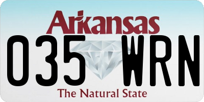 AR license plate 035WRN