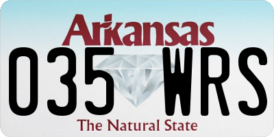 AR license plate 035WRS