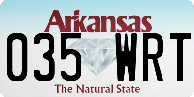 AR license plate 035WRT