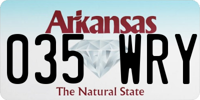 AR license plate 035WRY
