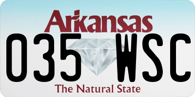 AR license plate 035WSC