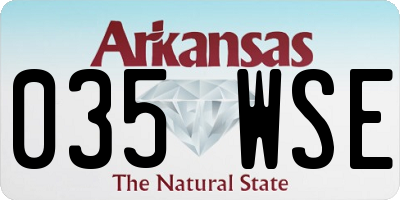 AR license plate 035WSE