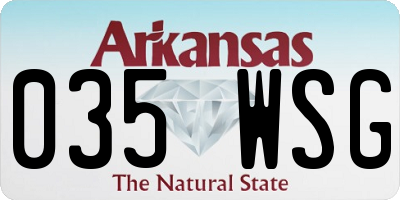 AR license plate 035WSG