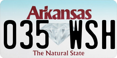AR license plate 035WSH