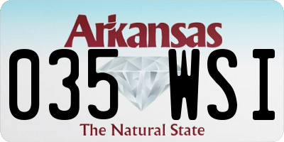 AR license plate 035WSI