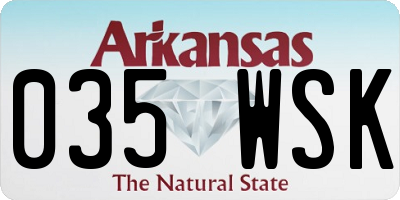 AR license plate 035WSK