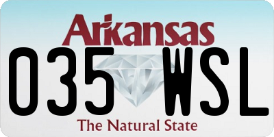 AR license plate 035WSL