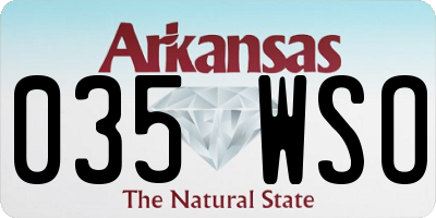 AR license plate 035WSO