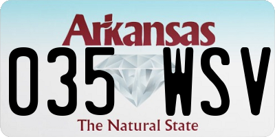 AR license plate 035WSV