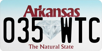 AR license plate 035WTC