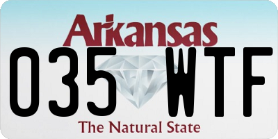 AR license plate 035WTF