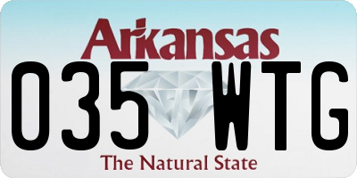 AR license plate 035WTG