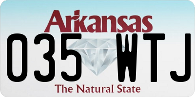 AR license plate 035WTJ