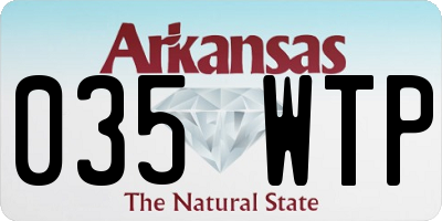 AR license plate 035WTP