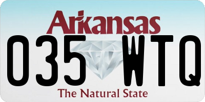 AR license plate 035WTQ