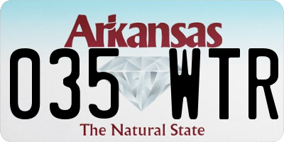 AR license plate 035WTR