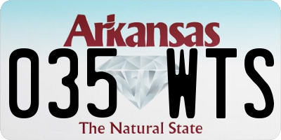 AR license plate 035WTS
