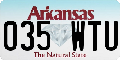 AR license plate 035WTU