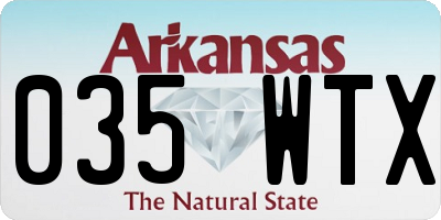 AR license plate 035WTX