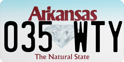AR license plate 035WTY