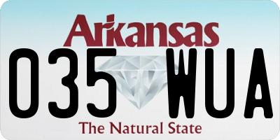 AR license plate 035WUA