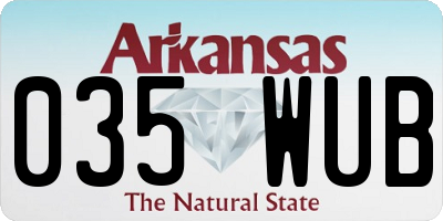 AR license plate 035WUB