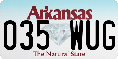 AR license plate 035WUG
