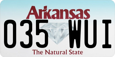 AR license plate 035WUI