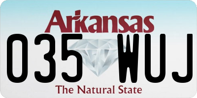 AR license plate 035WUJ