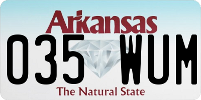 AR license plate 035WUM