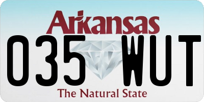 AR license plate 035WUT