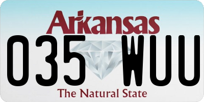 AR license plate 035WUU