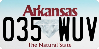 AR license plate 035WUV