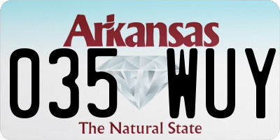 AR license plate 035WUY