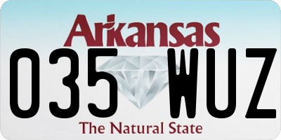 AR license plate 035WUZ