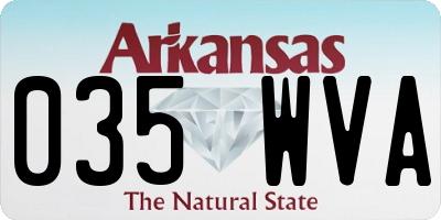 AR license plate 035WVA