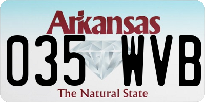 AR license plate 035WVB