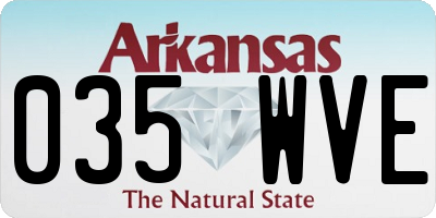 AR license plate 035WVE