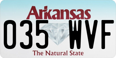 AR license plate 035WVF