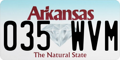 AR license plate 035WVM