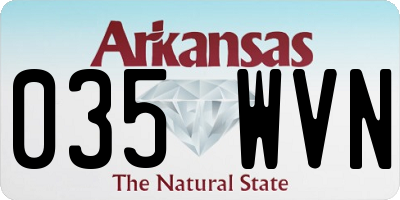 AR license plate 035WVN