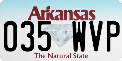 AR license plate 035WVP