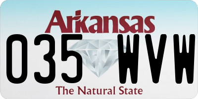 AR license plate 035WVW