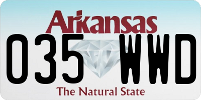 AR license plate 035WWD