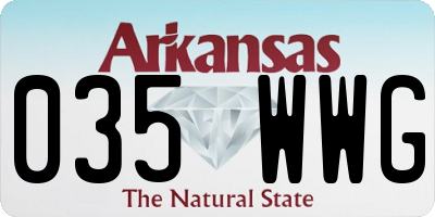 AR license plate 035WWG