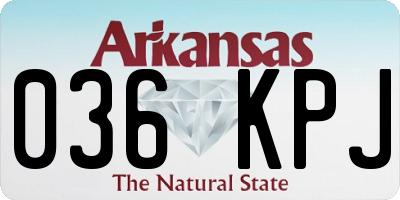 AR license plate 036KPJ