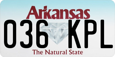 AR license plate 036KPL