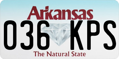 AR license plate 036KPS