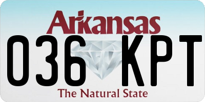 AR license plate 036KPT