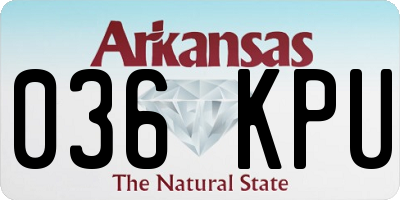 AR license plate 036KPU